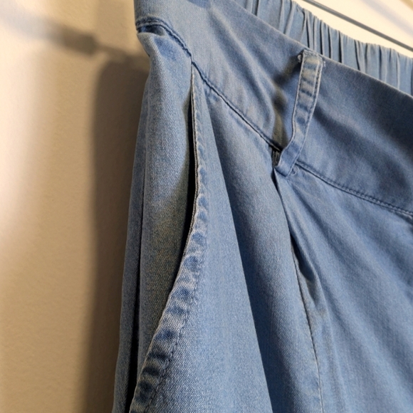 Walter Baker Denim Blue Jasmine Pleated Medium Wash High-Waist Shorts Size XL - Picture 3 of 7